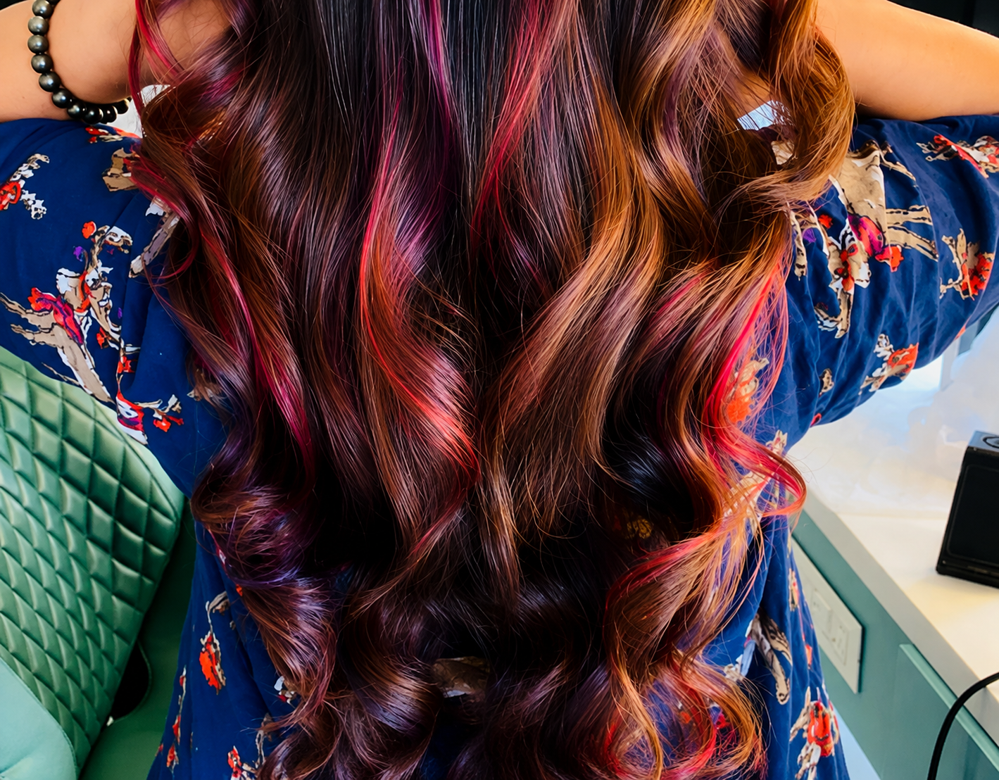 Hair colour service at Amrutha Salon