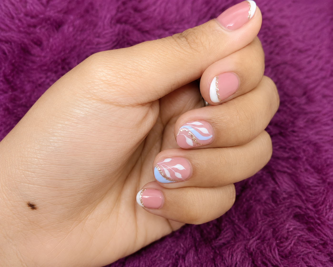 Elegant nail design at Amrutha Salon