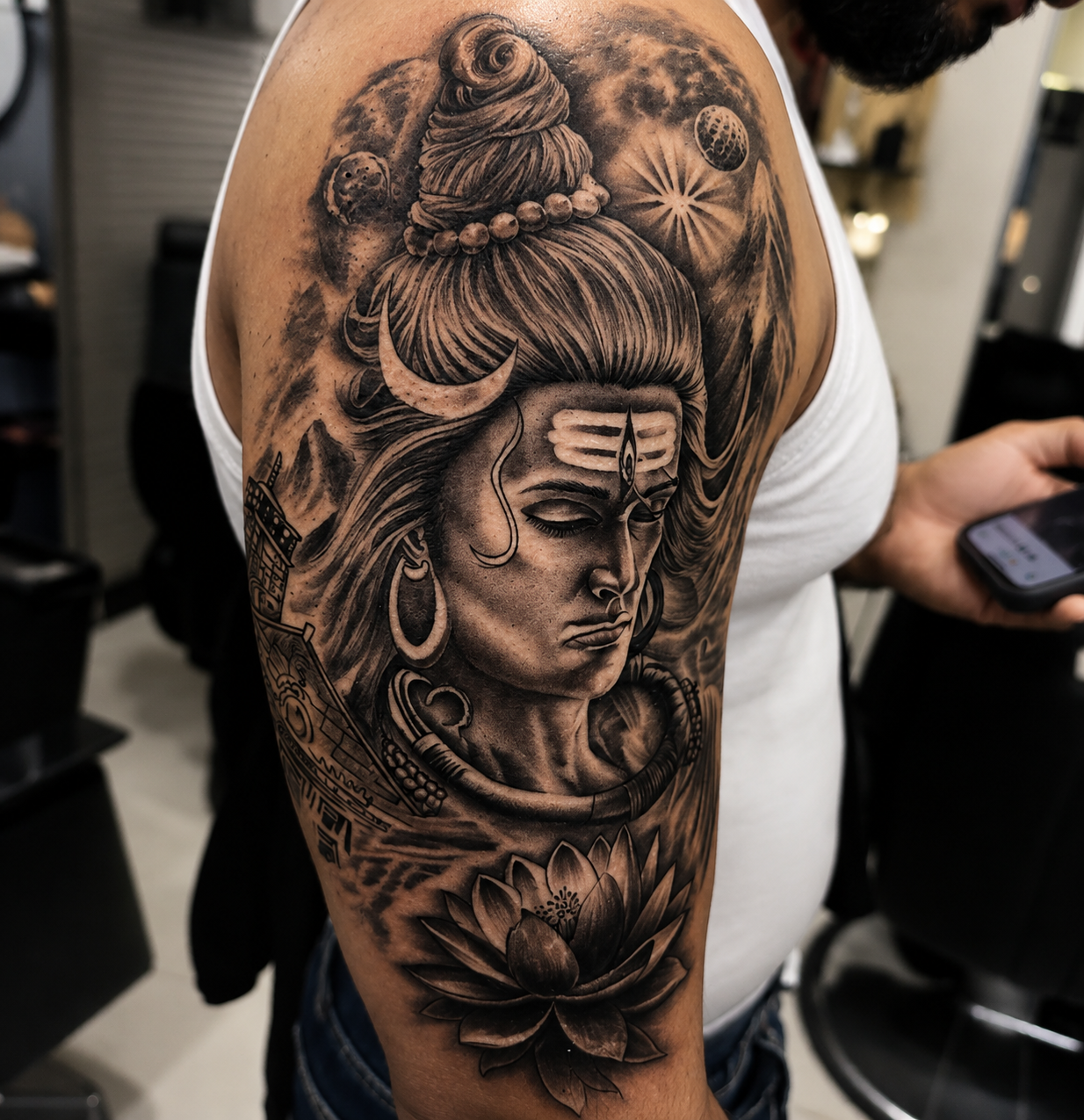 Custom tattoo work at Amrutha Salon & Tattoos
